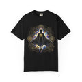 PRB Mystic Cloaked Hero Graphic T-Shirt | Cosmic Aura Geometric Streetwear Tee by Printify