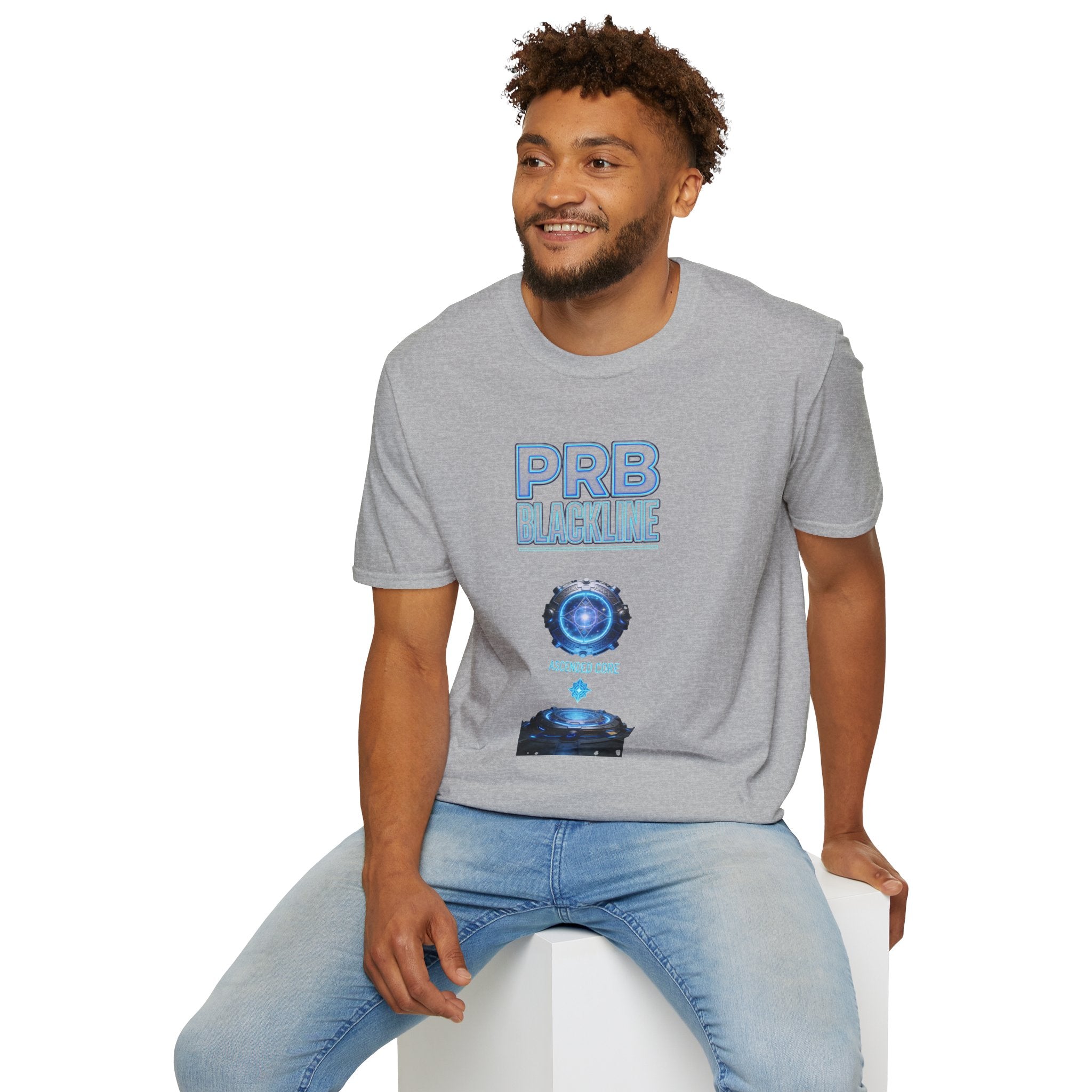 PRB Blackline Futuristic DJ Tee — Electronic Music Graphic T-Shirt by Power Runs Black