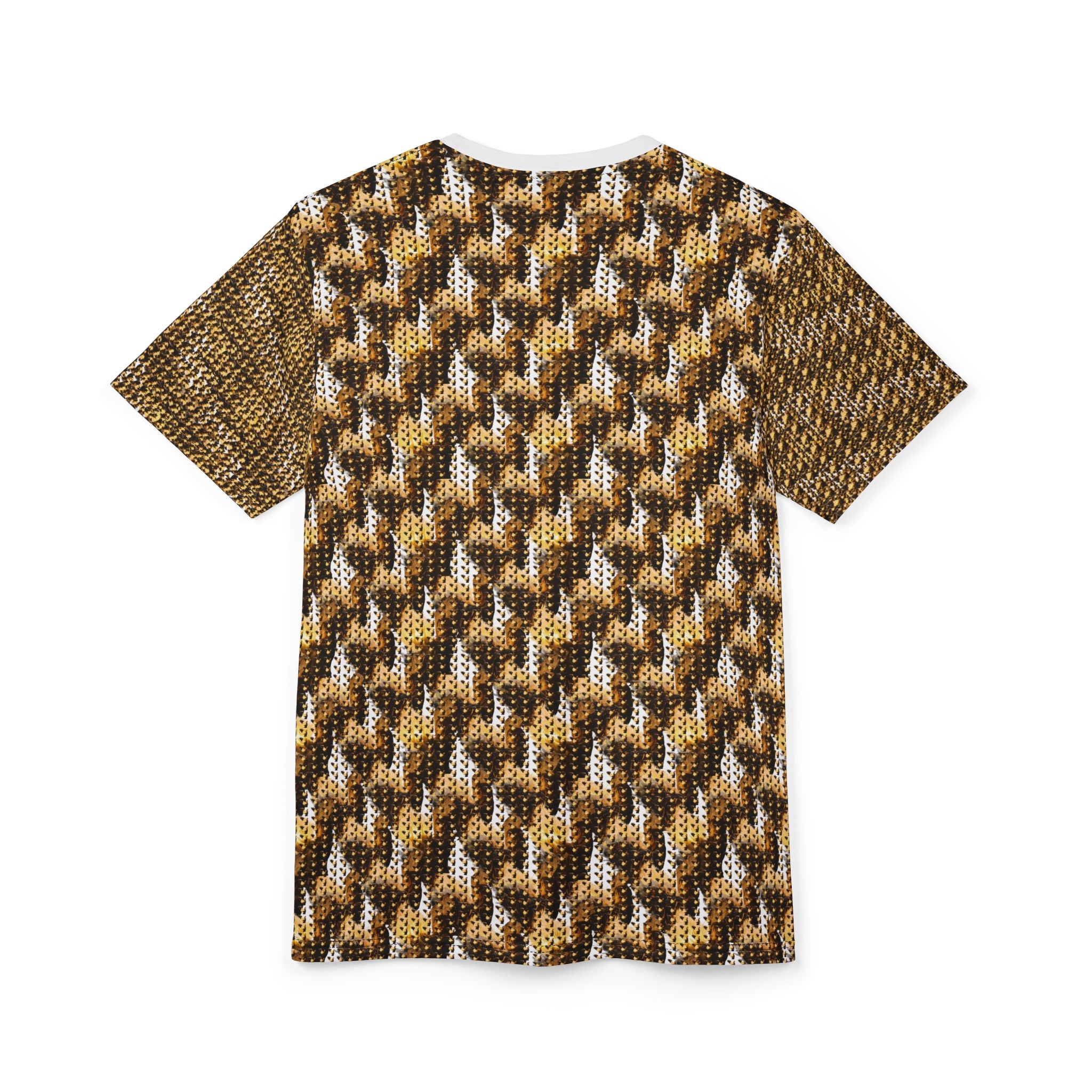 PRB Knit Texture All-Over Print Tee | Cozy Brown Herringbone Pattern by Power Runs Black
