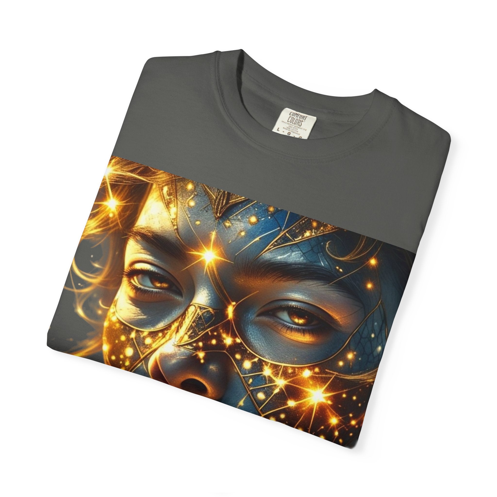 PRB Celestial Glow Unisex Graphic T-Shirt | Luminous Portrait Tee by Power Runs Black