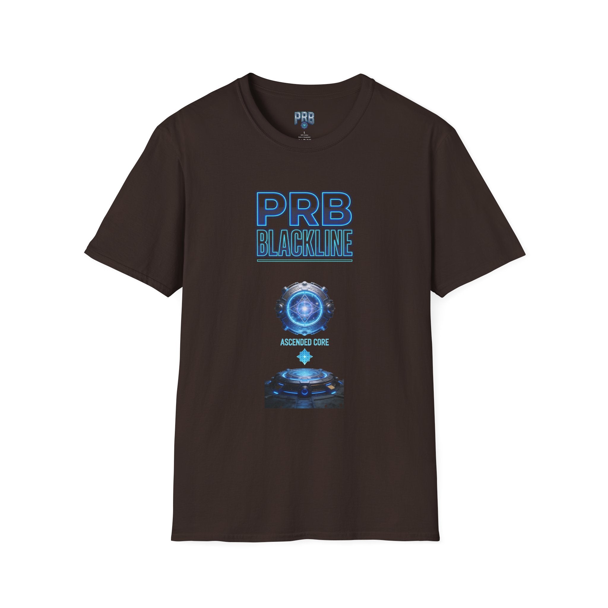 PRB Blackline Futuristic DJ Tee — Electronic Music Graphic T-Shirt by Power Runs Black