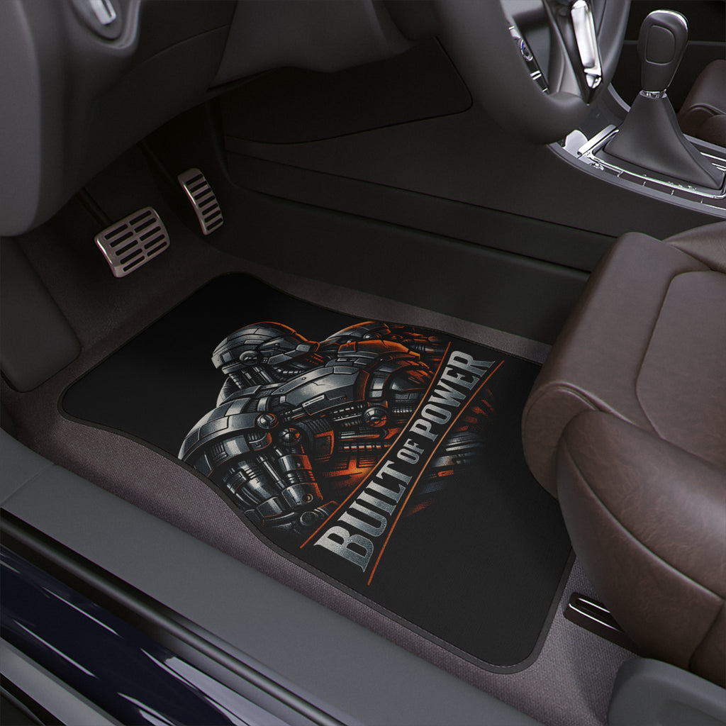 Power Runs Black PRB Built of Power Car Floor Mat — Robotic Armor Auto Mat by Power Runs Black