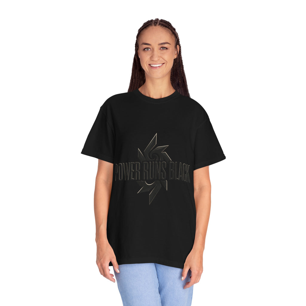Power Runs Black PRB "Wear The Code" Mystic Shield T-Shirt — Geometric Sigil Graphic Tee by Printify