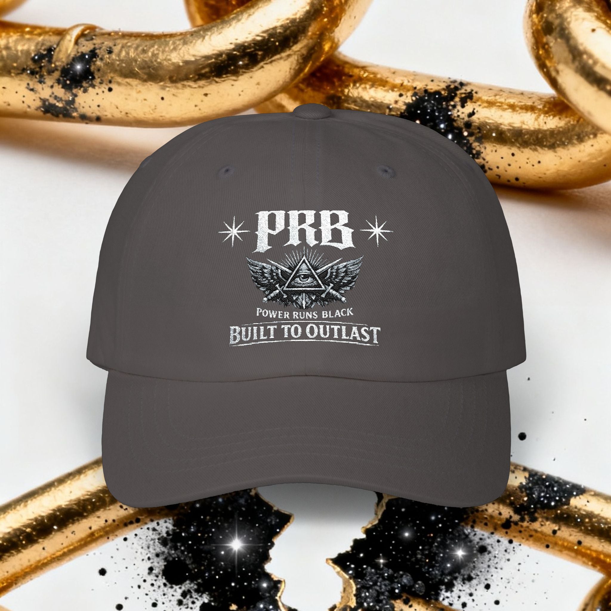 PRB Dad Cap — Vintage Crest Embroidered Baseball Hat by Printify