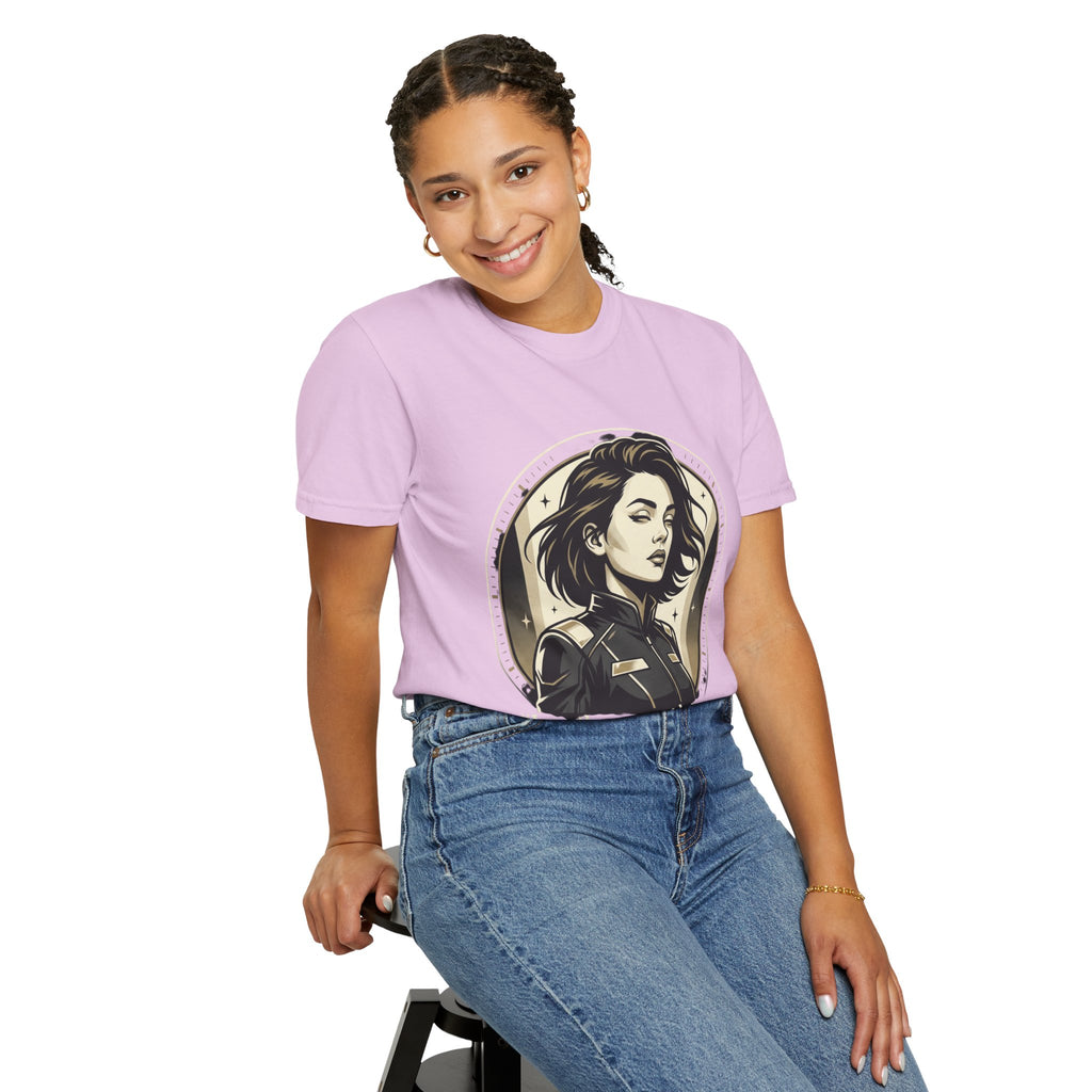 Power Runs Black Retro Space Captain Portrait T-Shirt — 'Fearless Commander' Graphic Tee by Power Runs Black