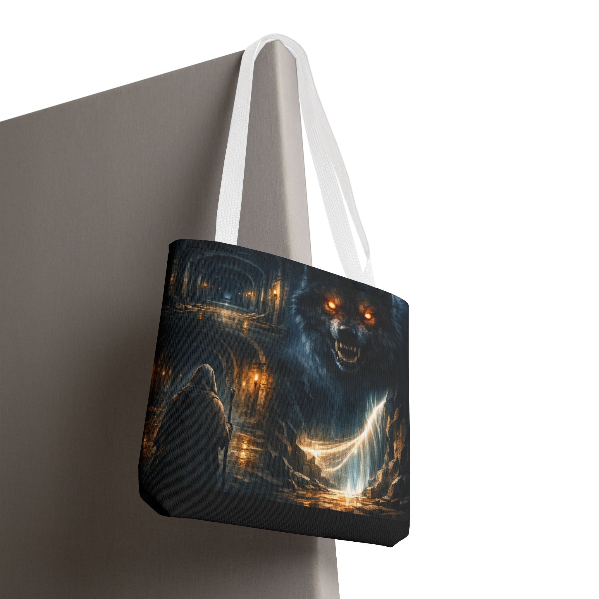 PRB The Echo Hounds Illustration Tote Bag | Gothic Horror Artwork by Printify