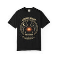 PRB Starforged Flex Cosmic Might T-Shirt — "Unleashed" Astral Heart Graphic Tee by Power Runs Black
