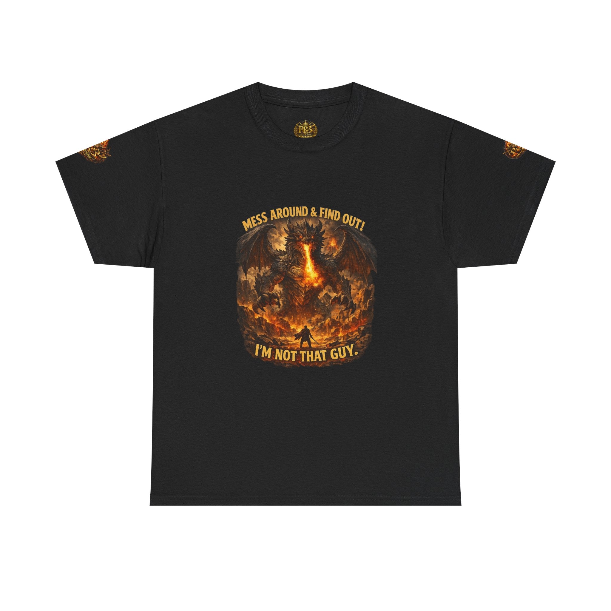 Power Runs Black PRB Demonic Warrior Illustration Tee | "I'm Not That Guy" Graphic Shirt by Printify