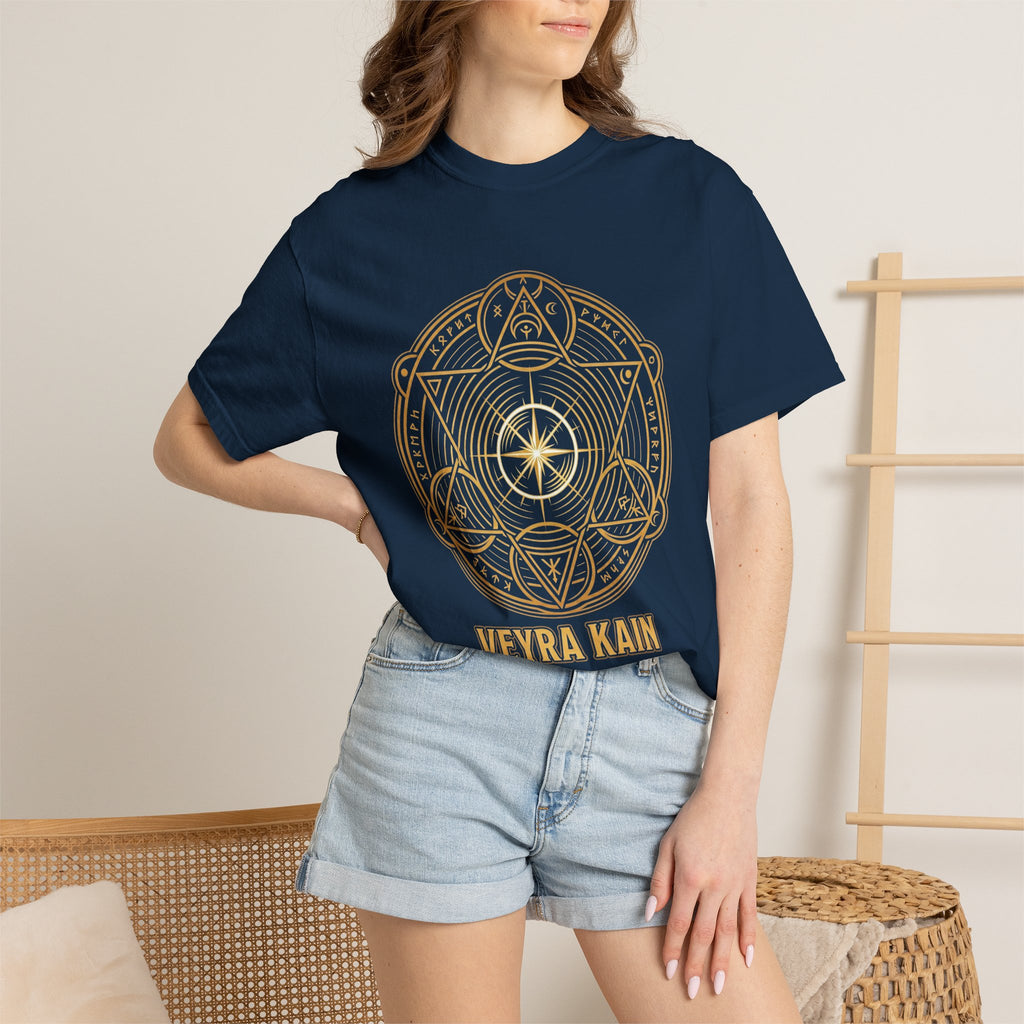 Power Runs Black PRB — Veyra Kain Geometric Sigil Tee with “Too Much Becomes Ruin” Graphic T-Shirt by Power Runs Black