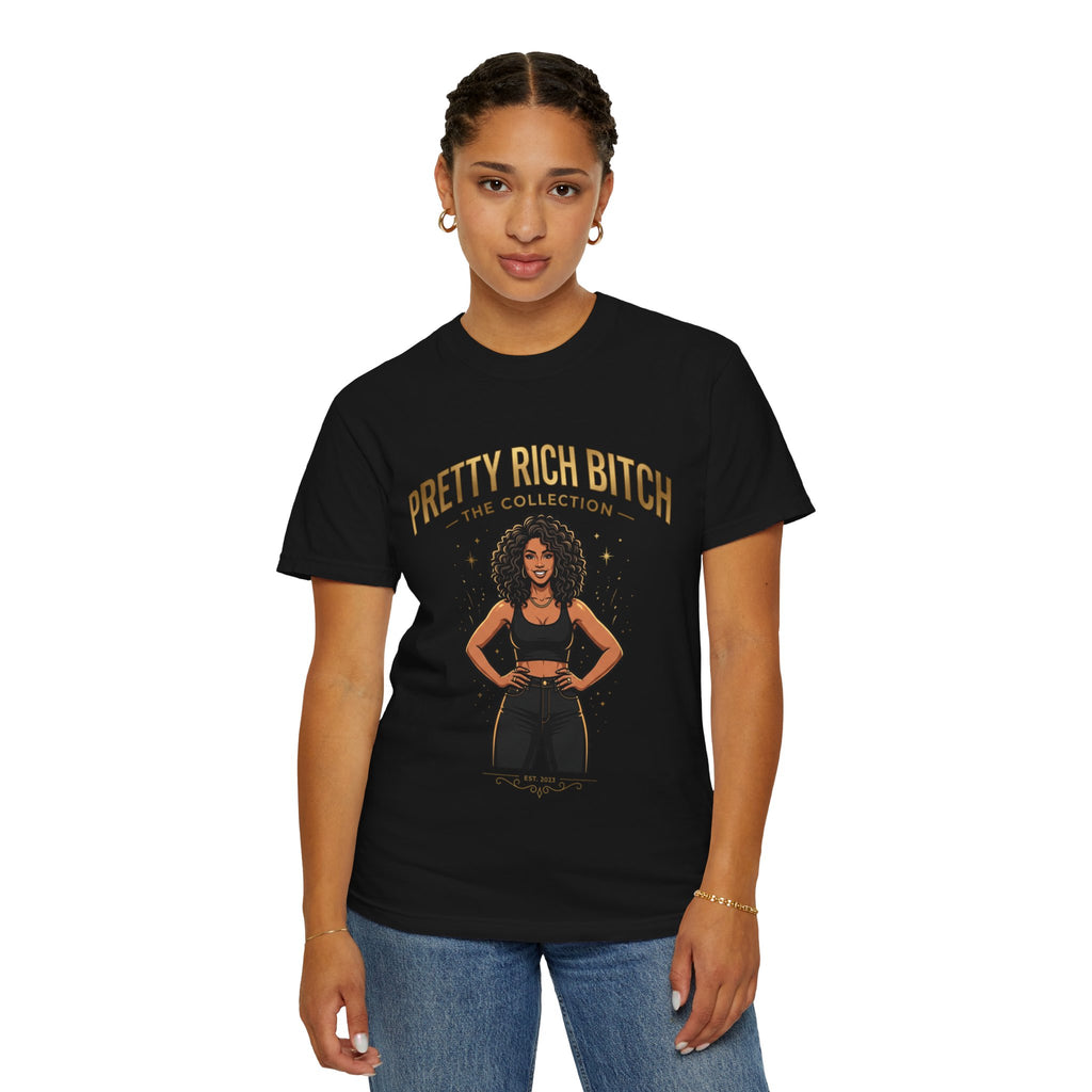 Pretty Rich Bitch The Collection by PRB T-Shirt — Empowered Black Woman Graphic Tee by Power Runs Black