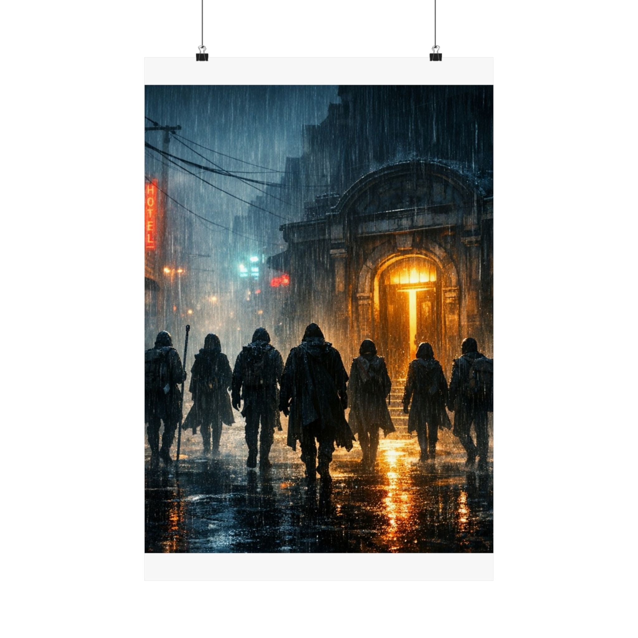 Power Runs Black PRB The Starbound Seven Matte Vertical Posters by Printify