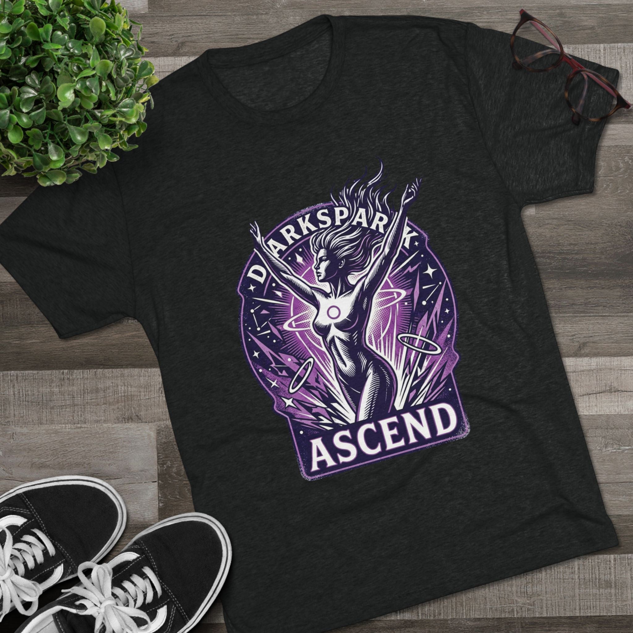 Power Runs Black PRB Ascend Space Goddess Tee — "Parkspark Ascend" Retro Sci‑Fi Graphic T-Shirt by Power Runs Black