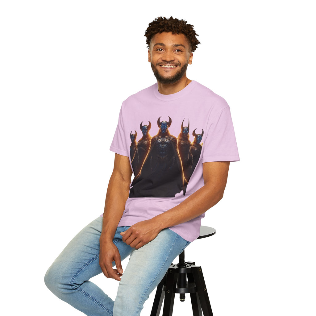 Power Runs Black PRB Dark Legion Graphic T-Shirt — Horned Warriors Fantasy Tee by Power Runs Black