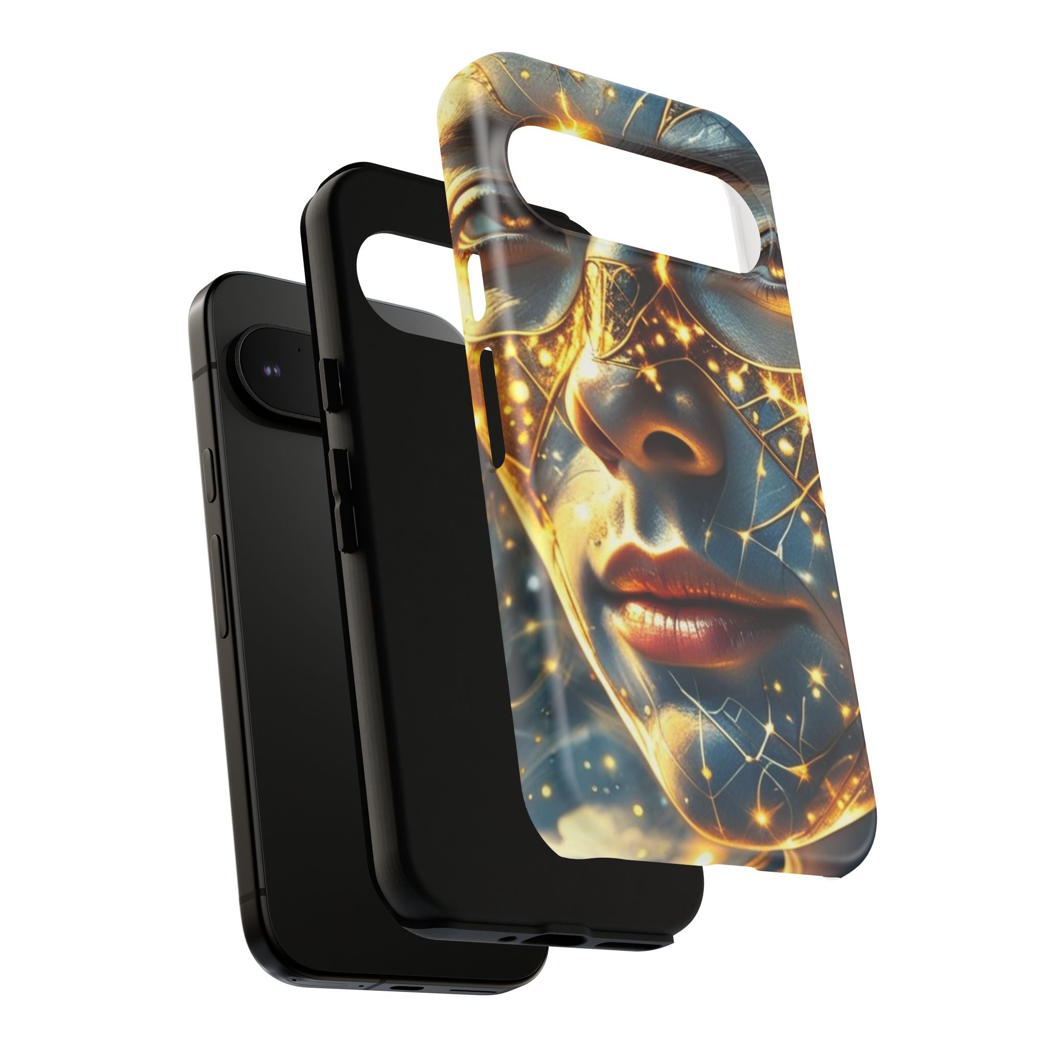 PRB Galactic Portrait Tough Case | Cosmic Face Phone Case, Starry Nebula Design by Printify
