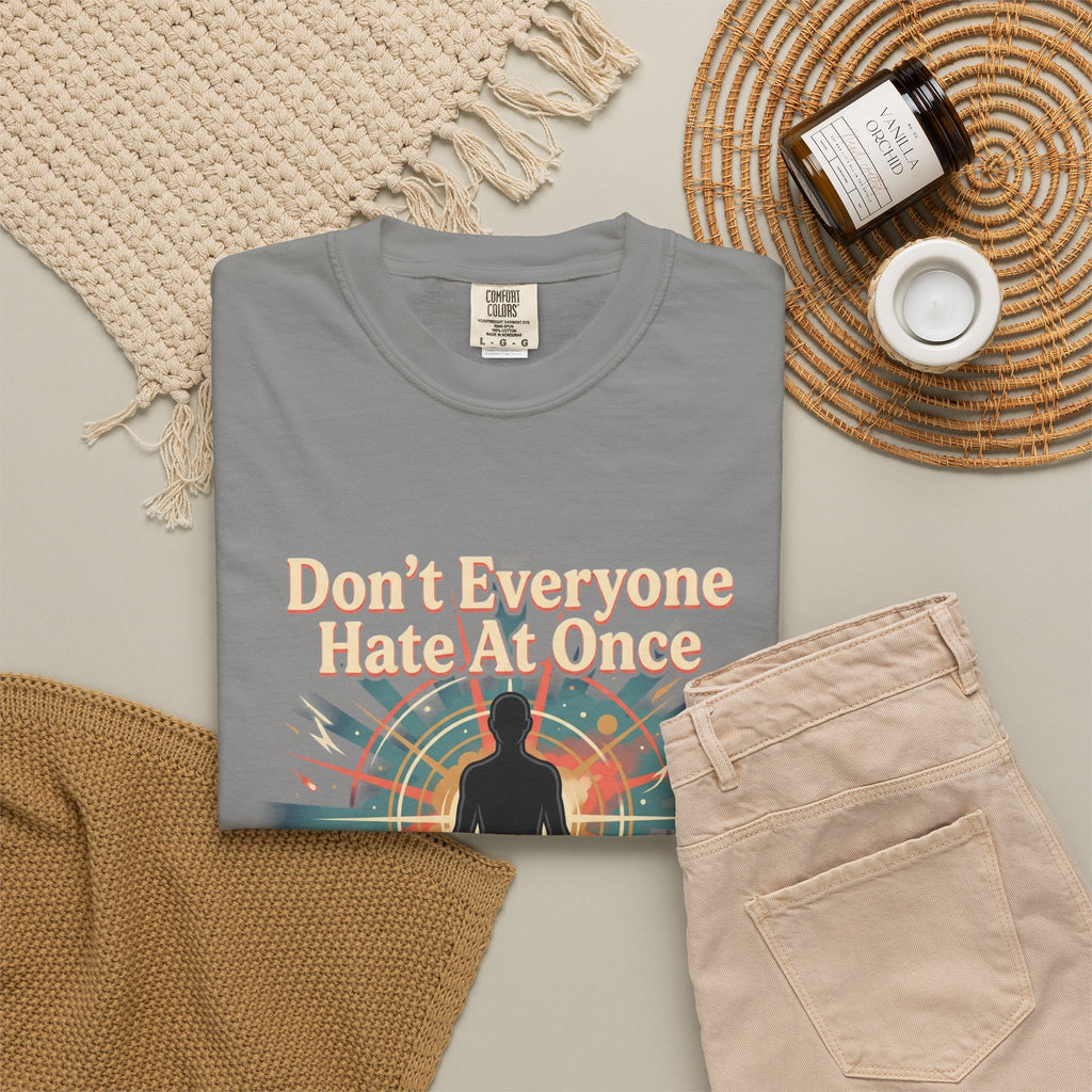 Power Runs Black Don't Everyone Hate Me Once" Retro Silhouette Graphic Tee by Printify