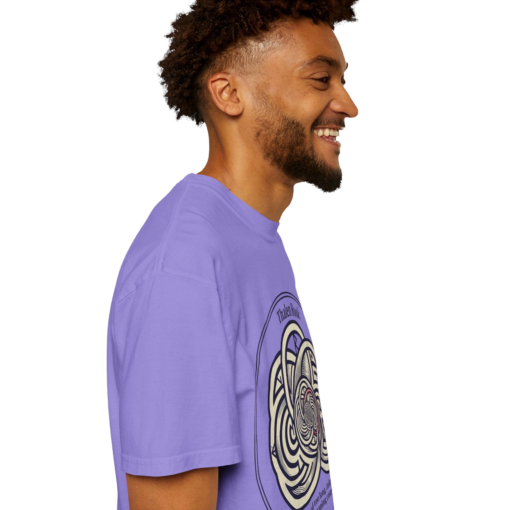 Power Runs Black PRB Thalen Rook Celtic Knot Graphic T-Shirt — "He stared too long..." Quote Tee by Power Runs Black