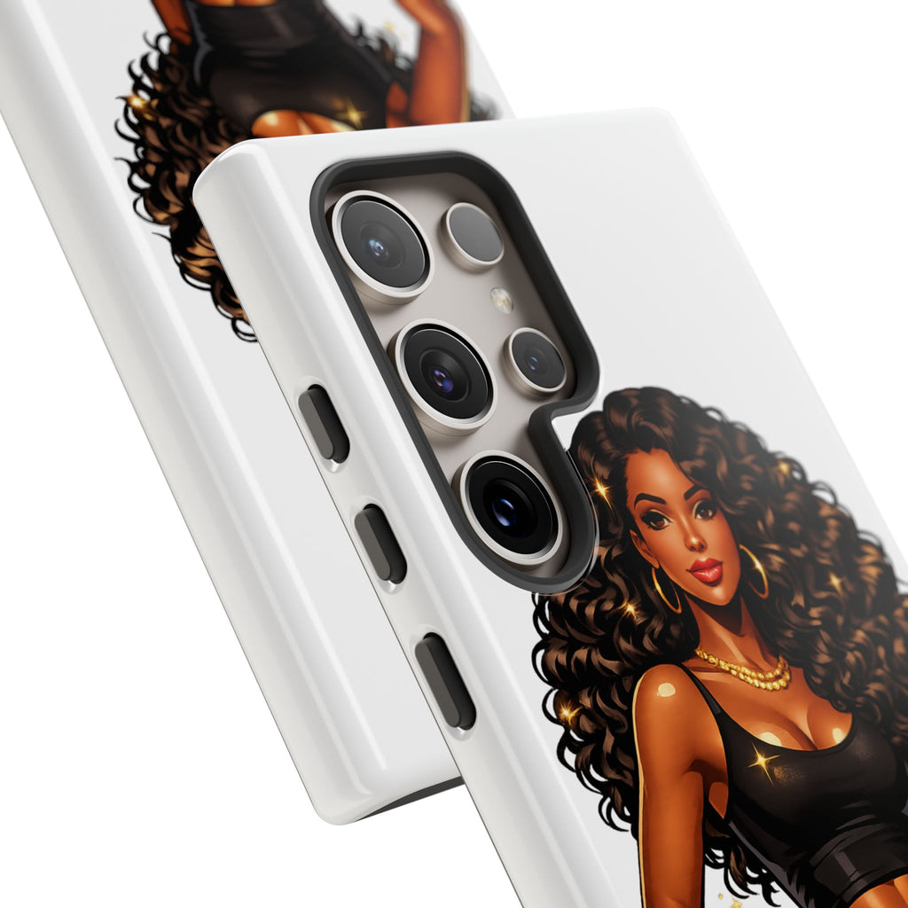 Pretty Rich Bitch by PRB Curly Hair Phone Case by Printify