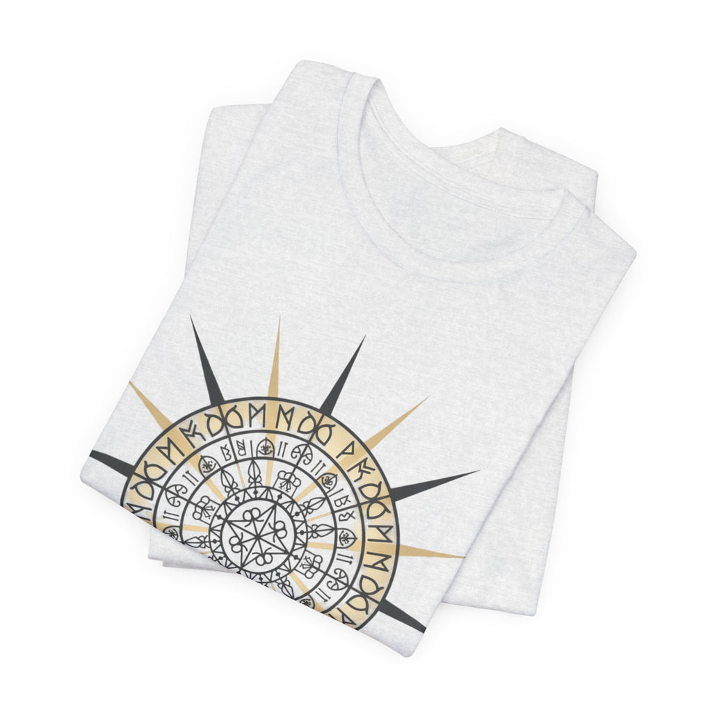 PRB Compass Rose Mandala Tee — Nautical Compass Graphic Shirt by Power Runs Black
