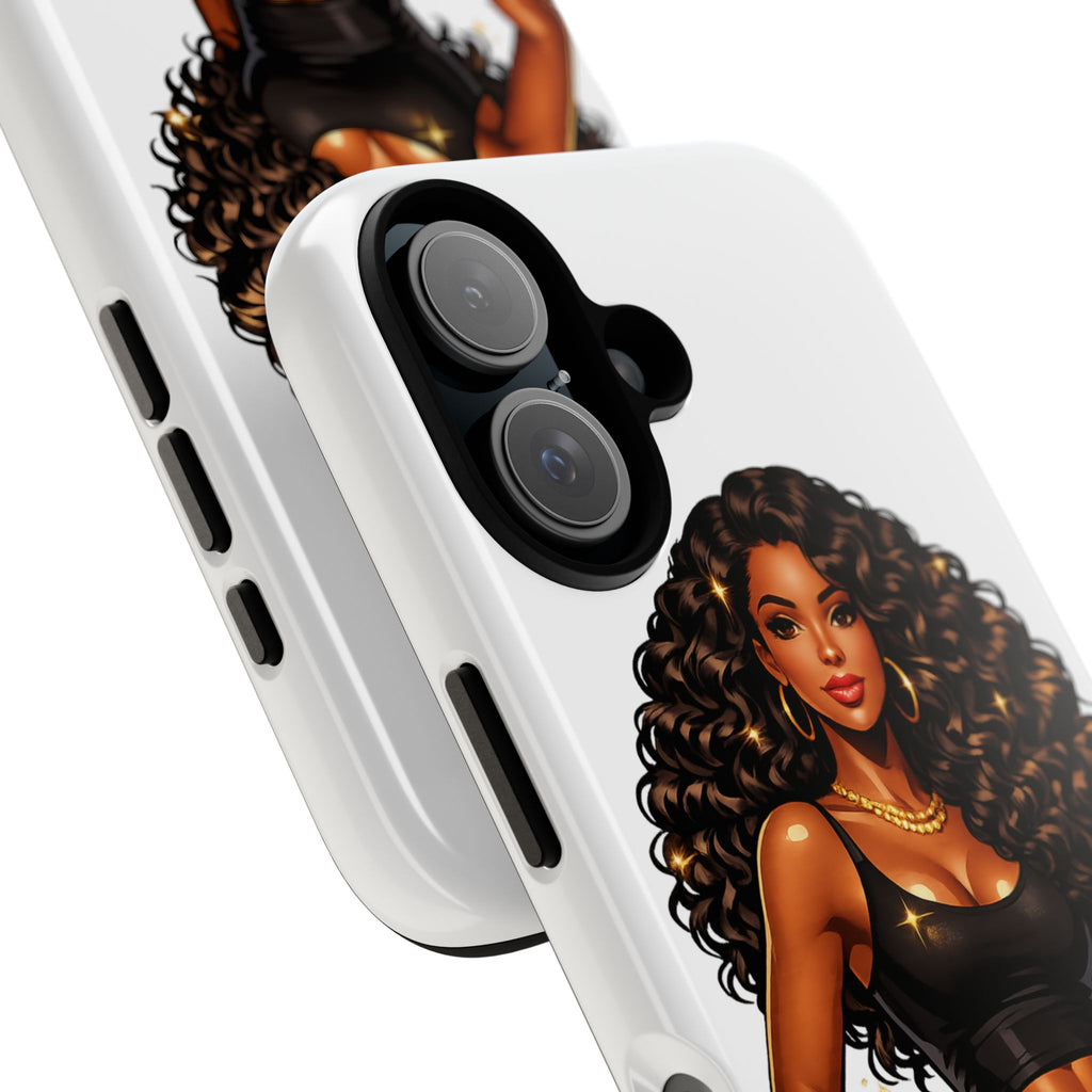 Pretty Rich Bitch by PRB Curly Hair Phone Case by Printify