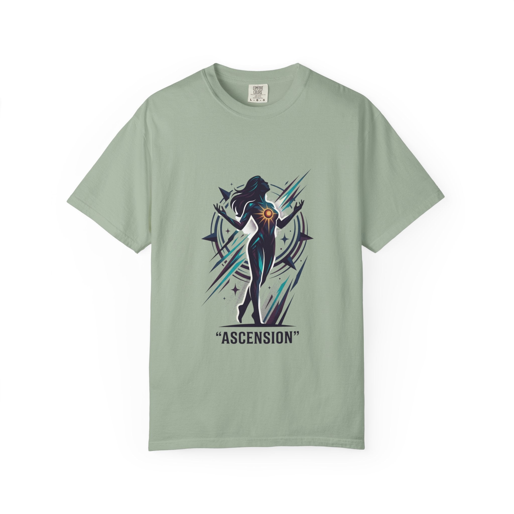 Power Runs Black PRB Ascension Graphic T-Shirt — Cosmic Silhouette Tee by Printify