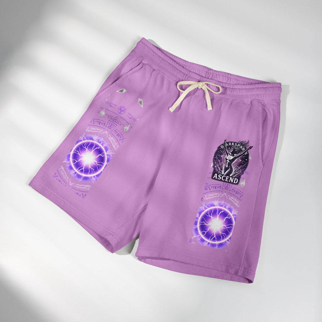 Power Runs Black PRB Ascend Graphic Sweat Shorts — Light Fleece Athletic Lounge Shorts by Printify