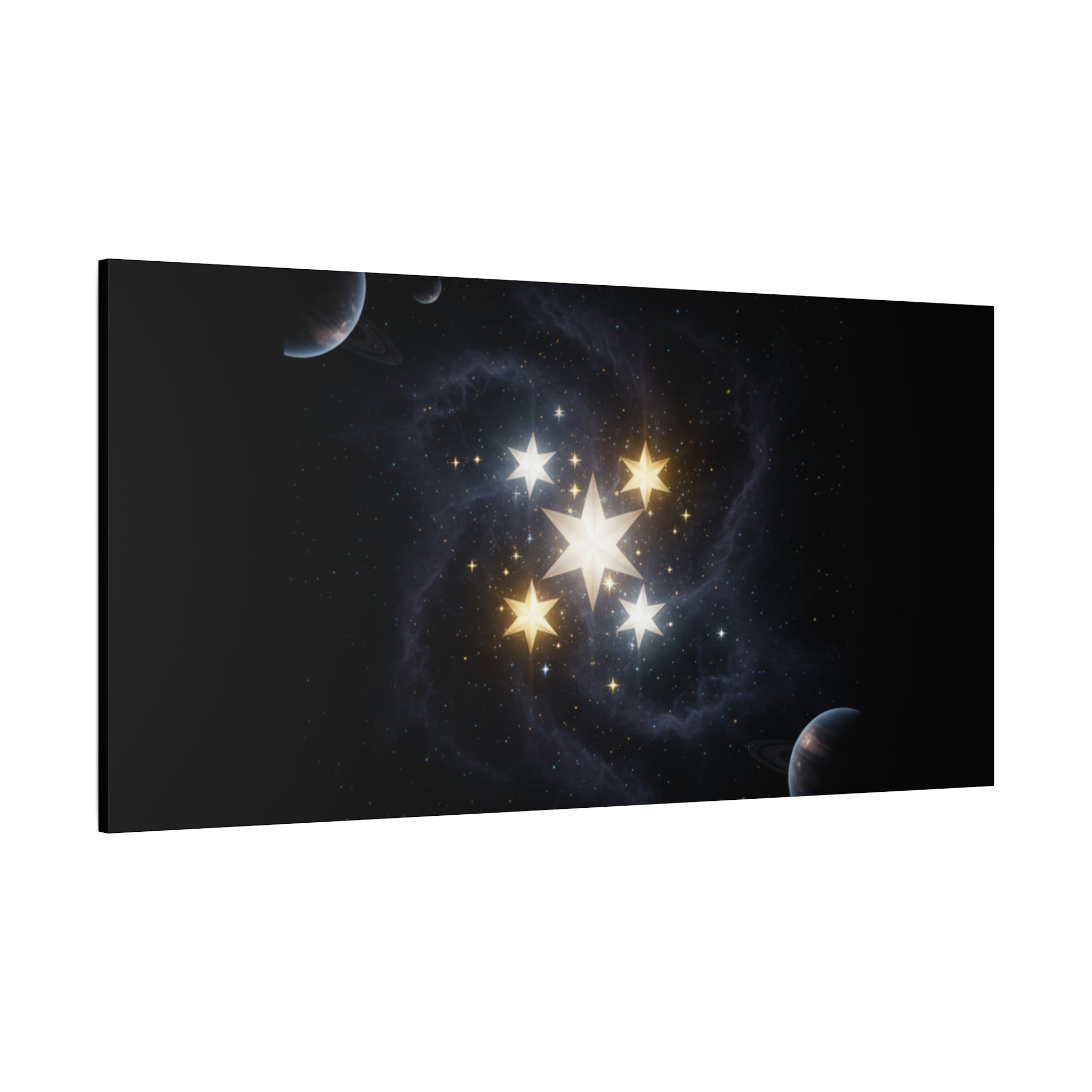 Power Runs Black PRB Glowing Star Constellation Canvas by Power Runs Black
