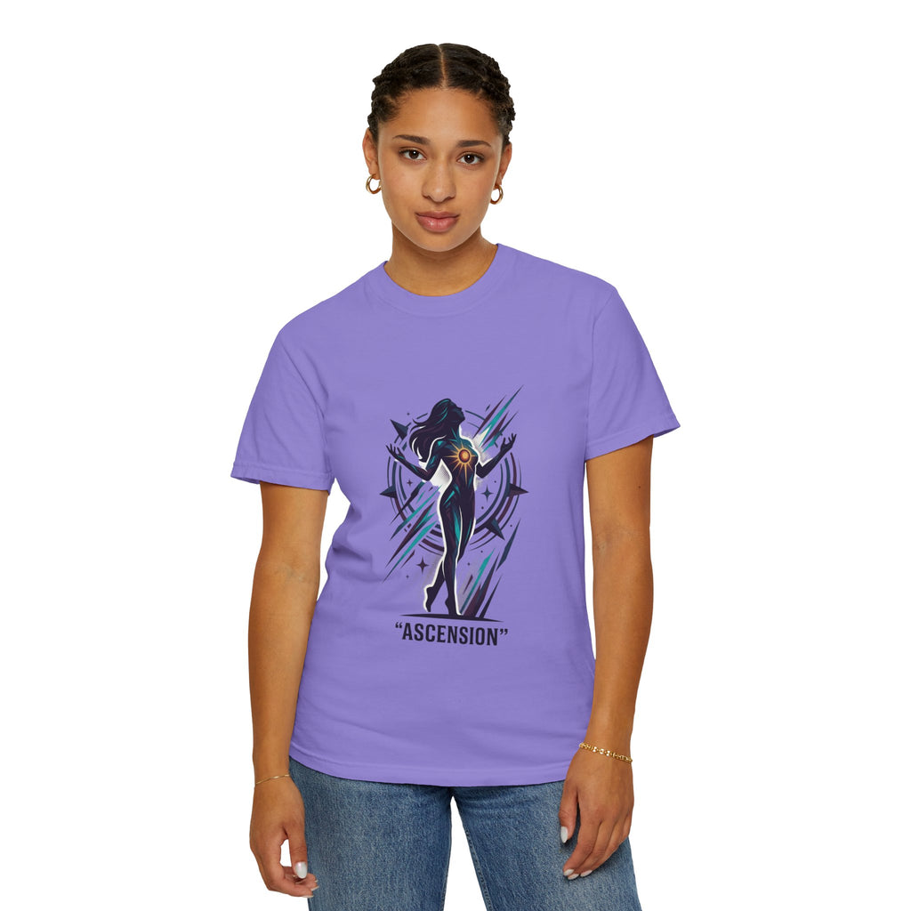 Power Runs Black PRB Ascension Graphic T-Shirt — Cosmic Silhouette Tee by Power Runs Black