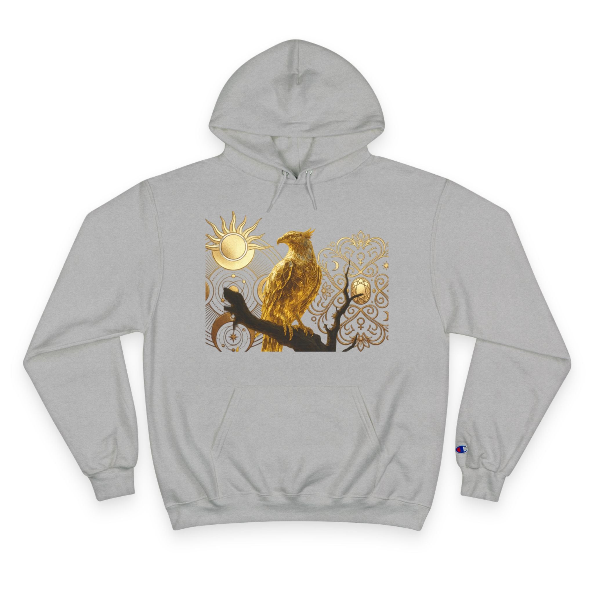 PRB Golden Owl Sundial Graphic Champion Hoodie by Power Runs Black