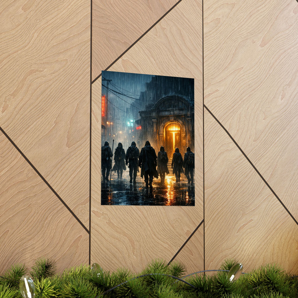 Power Runs Black PRB The Starbound Seven Matte Vertical Posters by Printify