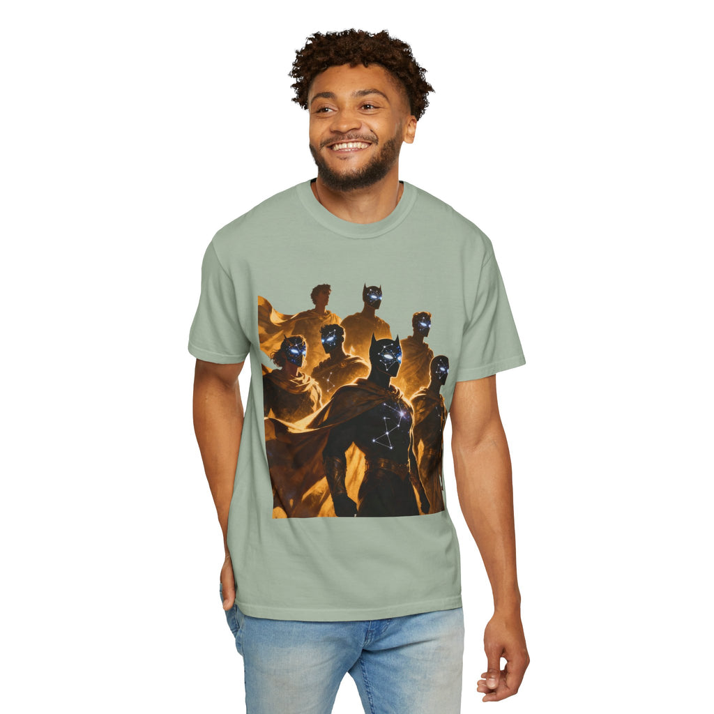 PRB Cosmic Heroes Graphic Tee (Golden Cloaks & Starry Faces) by Power Runs Black
