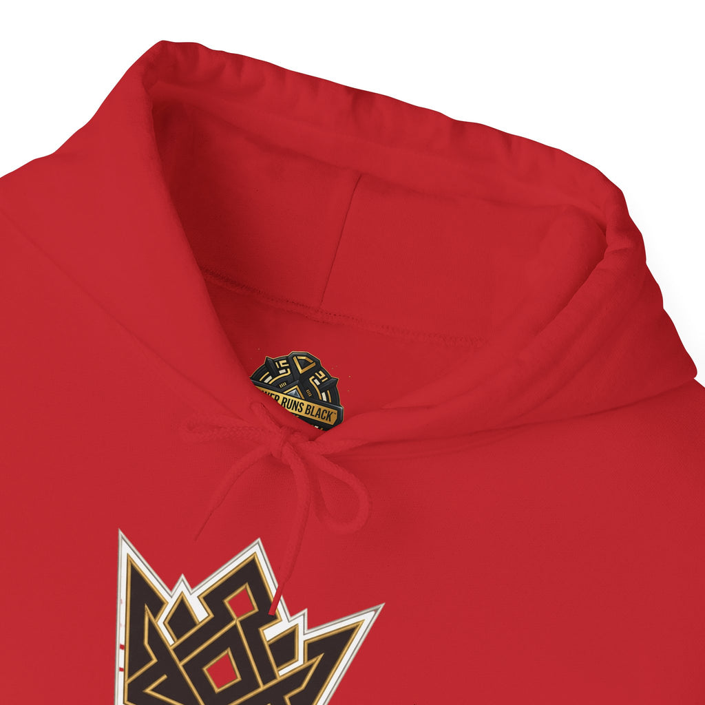 Power Runs Black PRB Logo Hoodie — Ascension State Crown Design by Printify