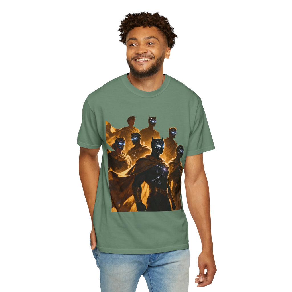PRB Cosmic Heroes Graphic Tee (Golden Cloaks & Starry Faces) by Power Runs Black