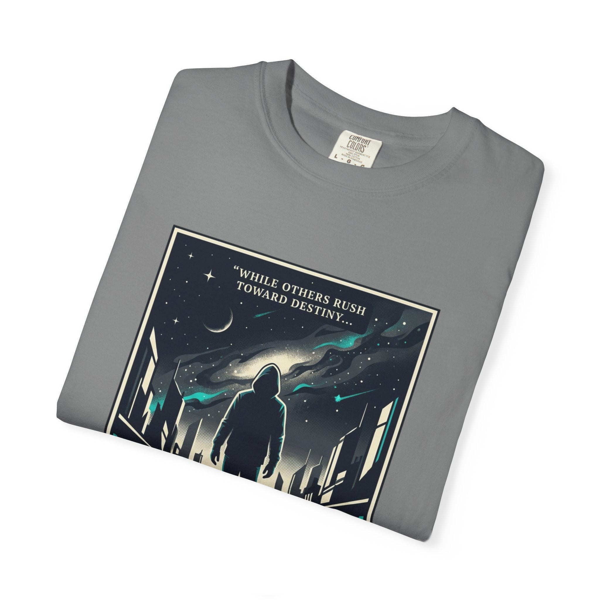 Power Runs Black Astra Sci‑Fi Graphic T-Shirt — "I walk toward understanding" Poster Design by Power Runs Black