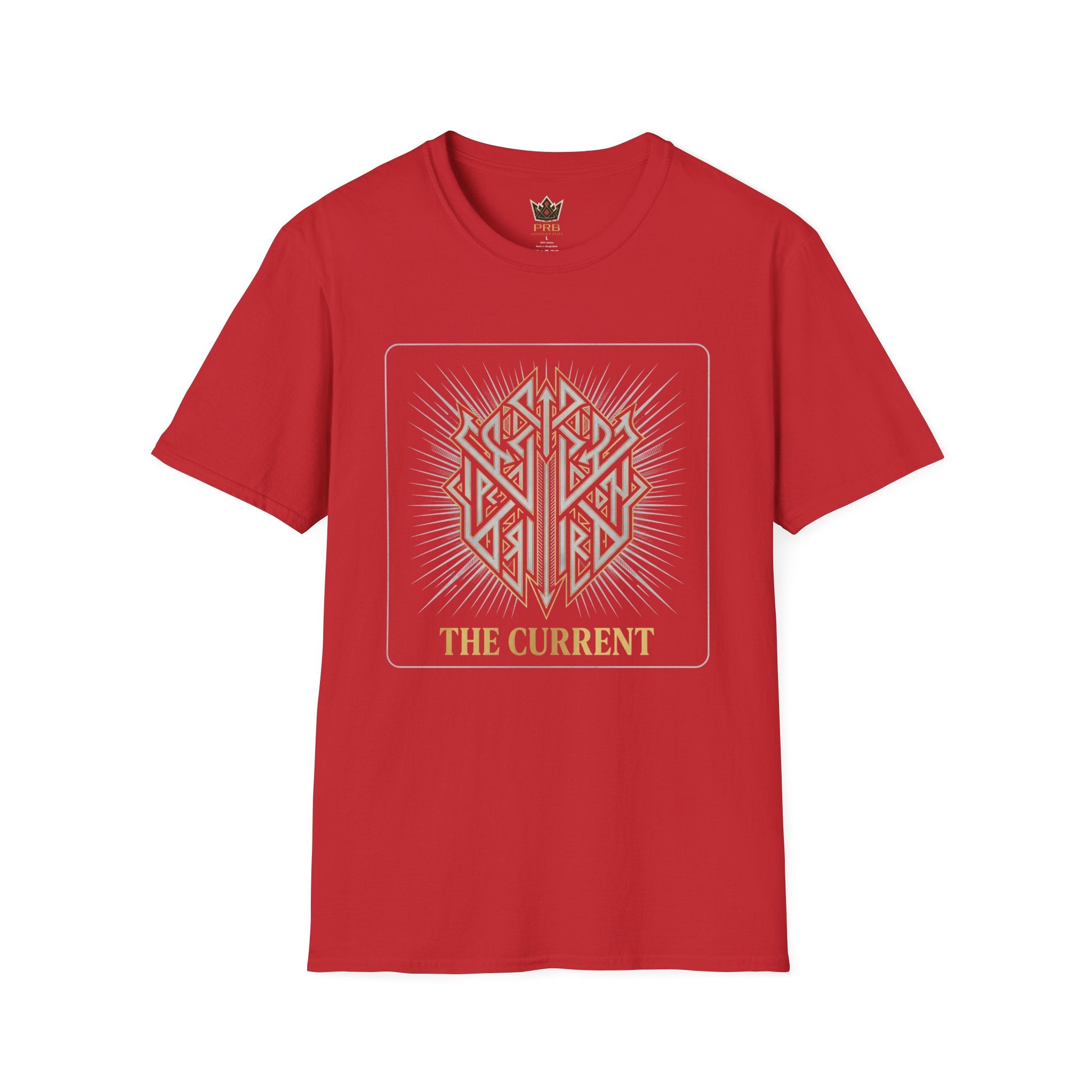 Power Runs Black PRB The Current Geometric Logo T-Shirt by Power Runs Black