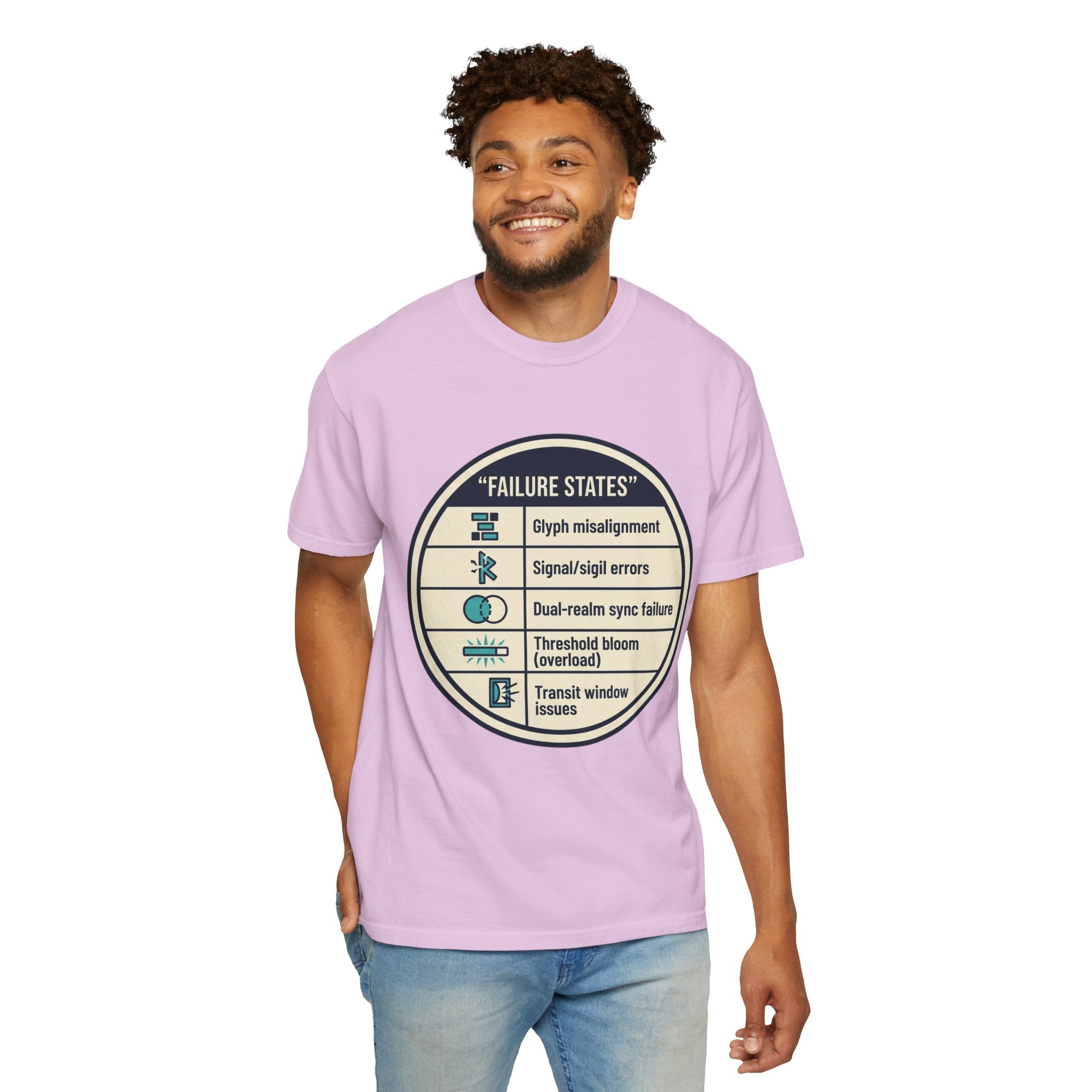 Power Runs Black PRB Failure States T-Shirt — Sci‑Fi Status Badge Graphic Tee by Printify