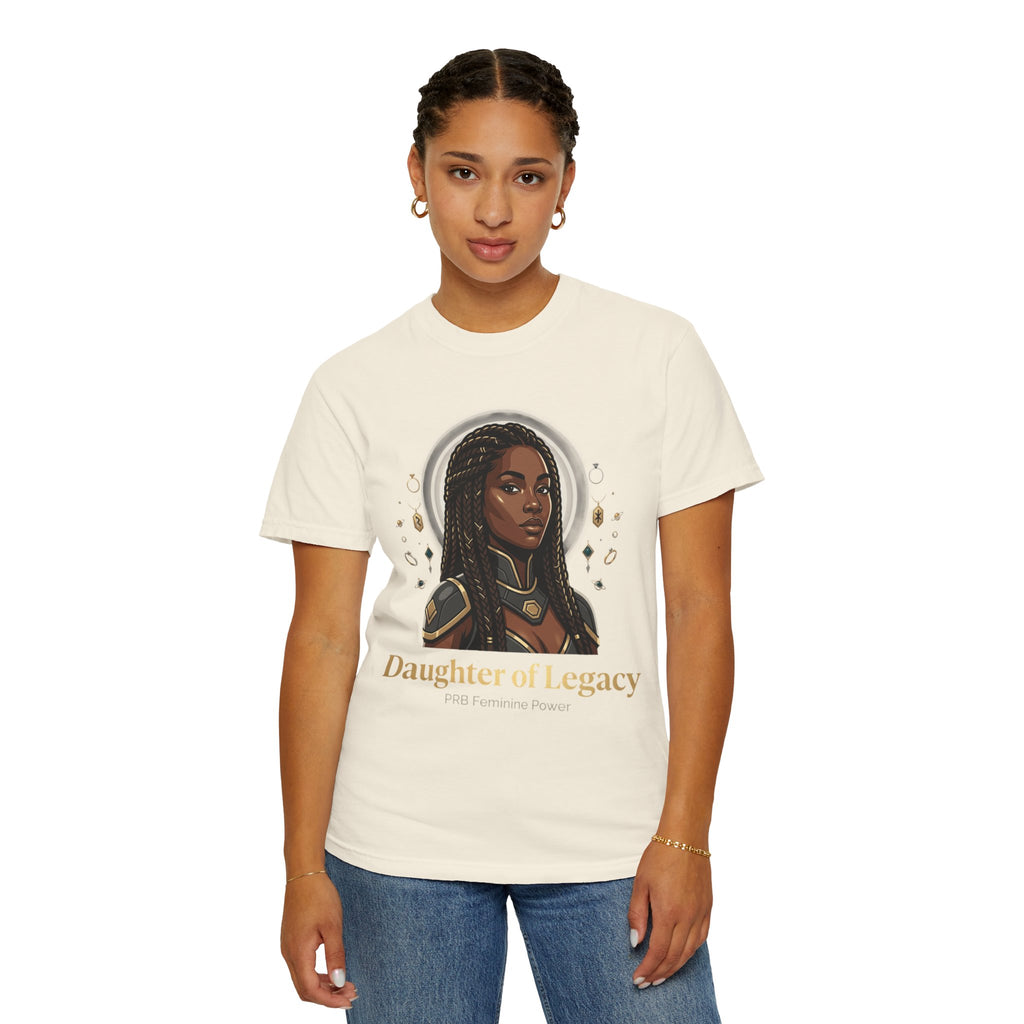 PRB Daughter of Legacy Graphic T-Shirt | Afrocentric Heroine Portrait Tee by Printify