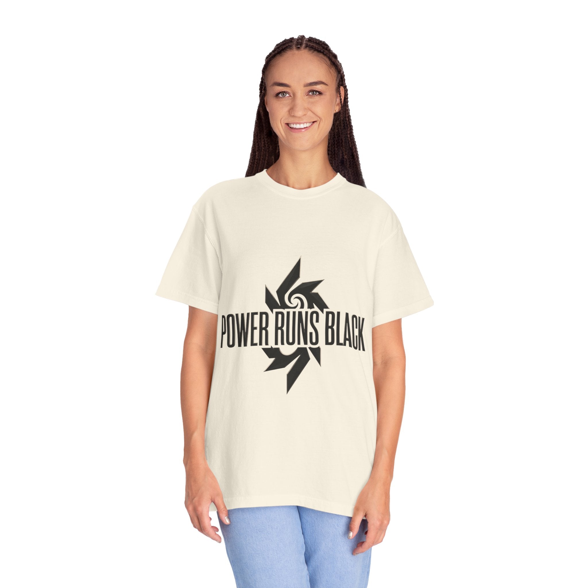 Power Runs Black PRB "Wear The Code" Mystic Shield T-Shirt — Geometric Sigil Graphic Tee by Printify