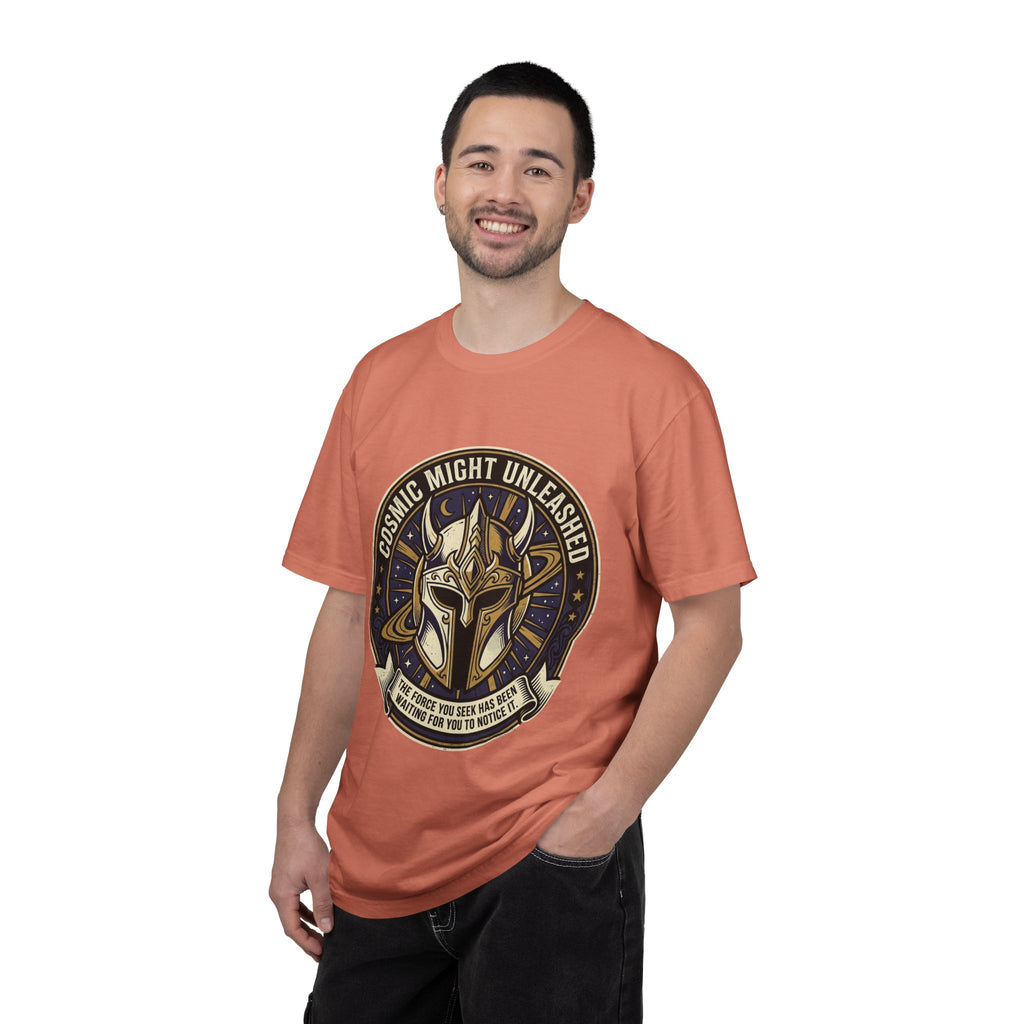 PRB Starforged Flex Cosmic Might Unleashed T-Shirt — Mythic Helmet Graphic Tee by Power Runs Black