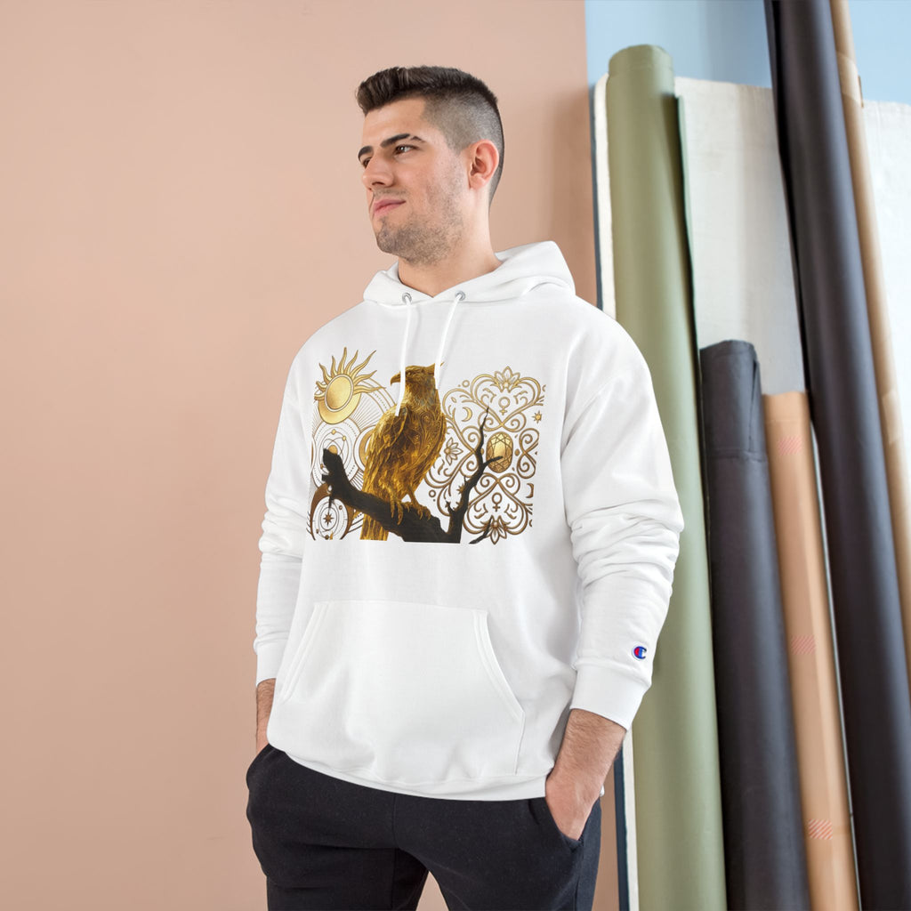 PRB Golden Owl Sundial Graphic Champion Hoodie by Power Runs Black