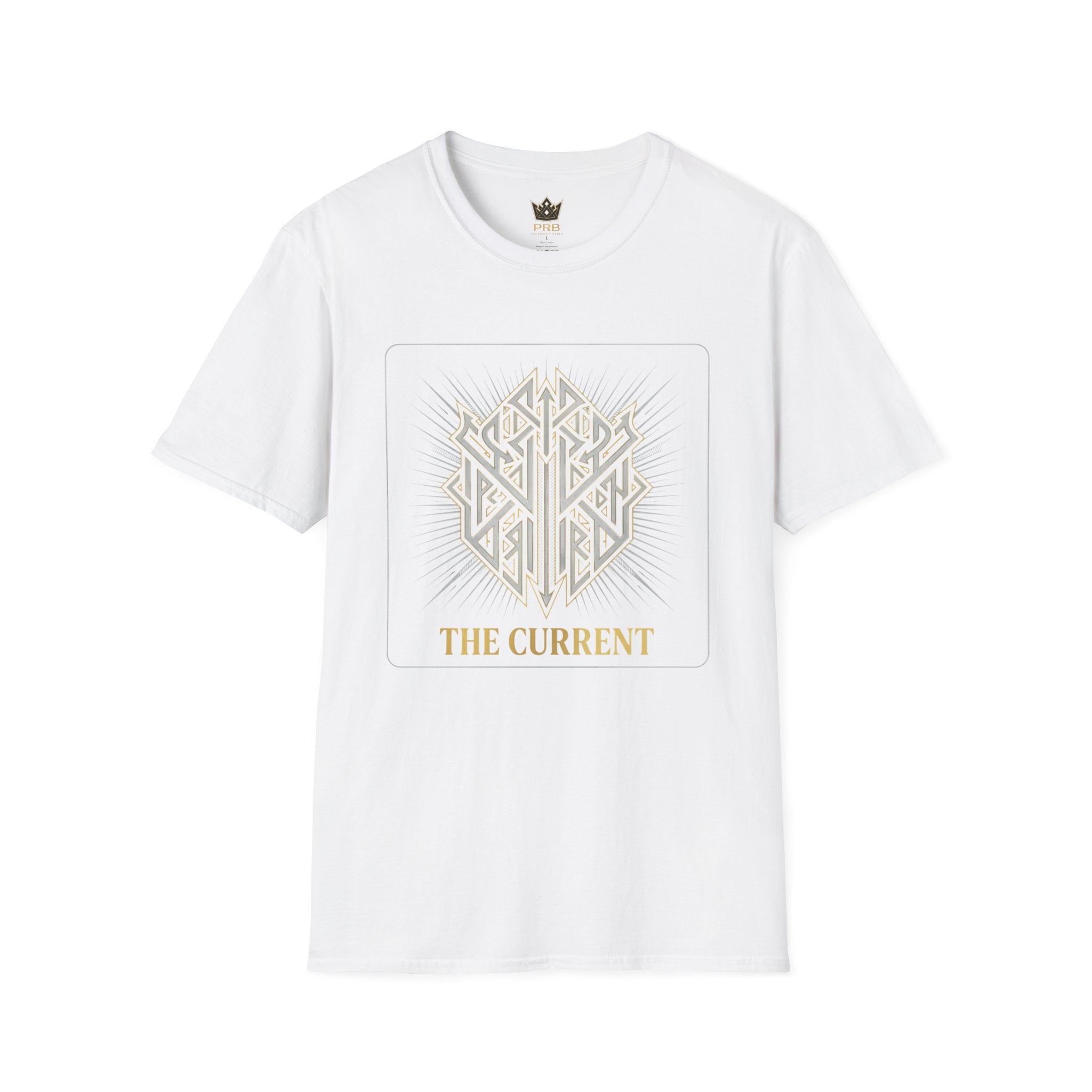 Power Runs Black PRB The Current Geometric Logo T-Shirt by Power Runs Black