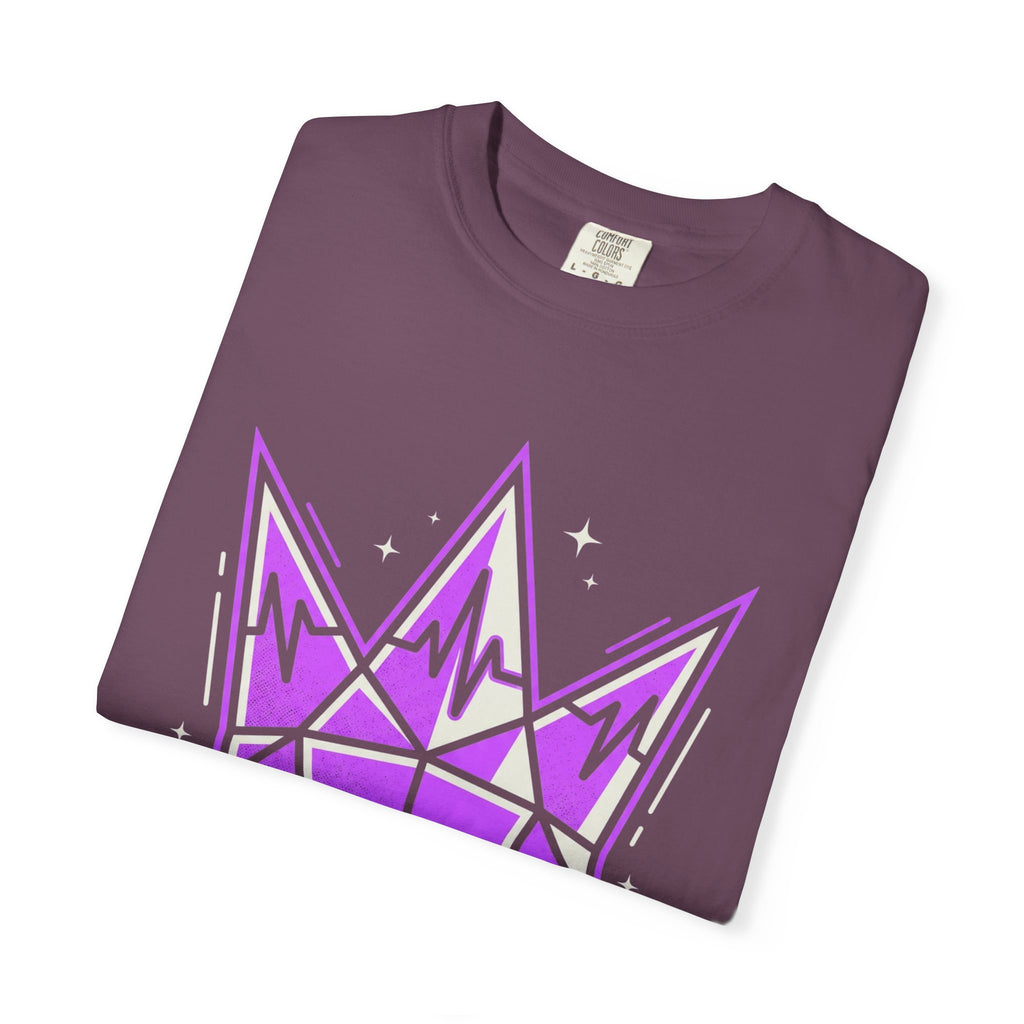Power Runs Black PRB Crown Graphic T-Shirt — Purple Royal Crown Streetwear Tee by Power Runs Black