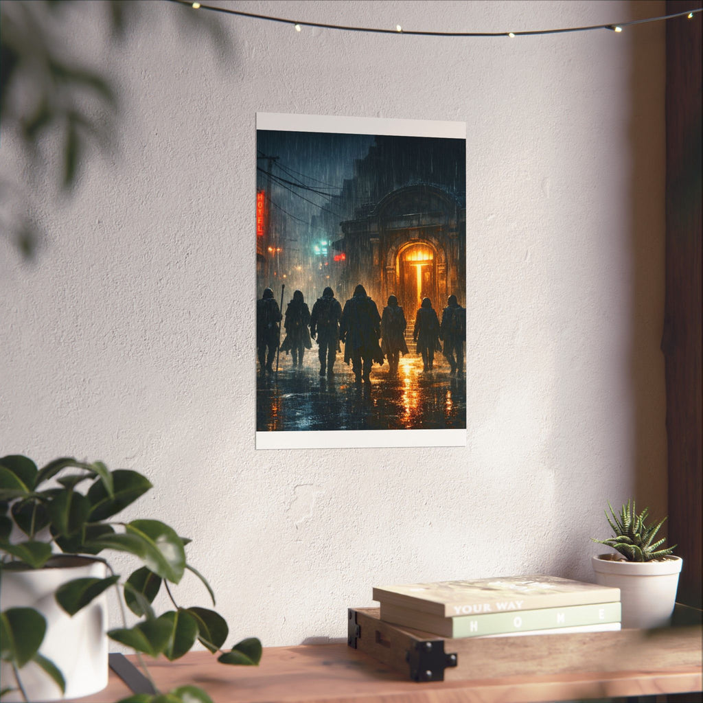 Power Runs Black PRB The Starbound Seven Matte Vertical Posters by Printify