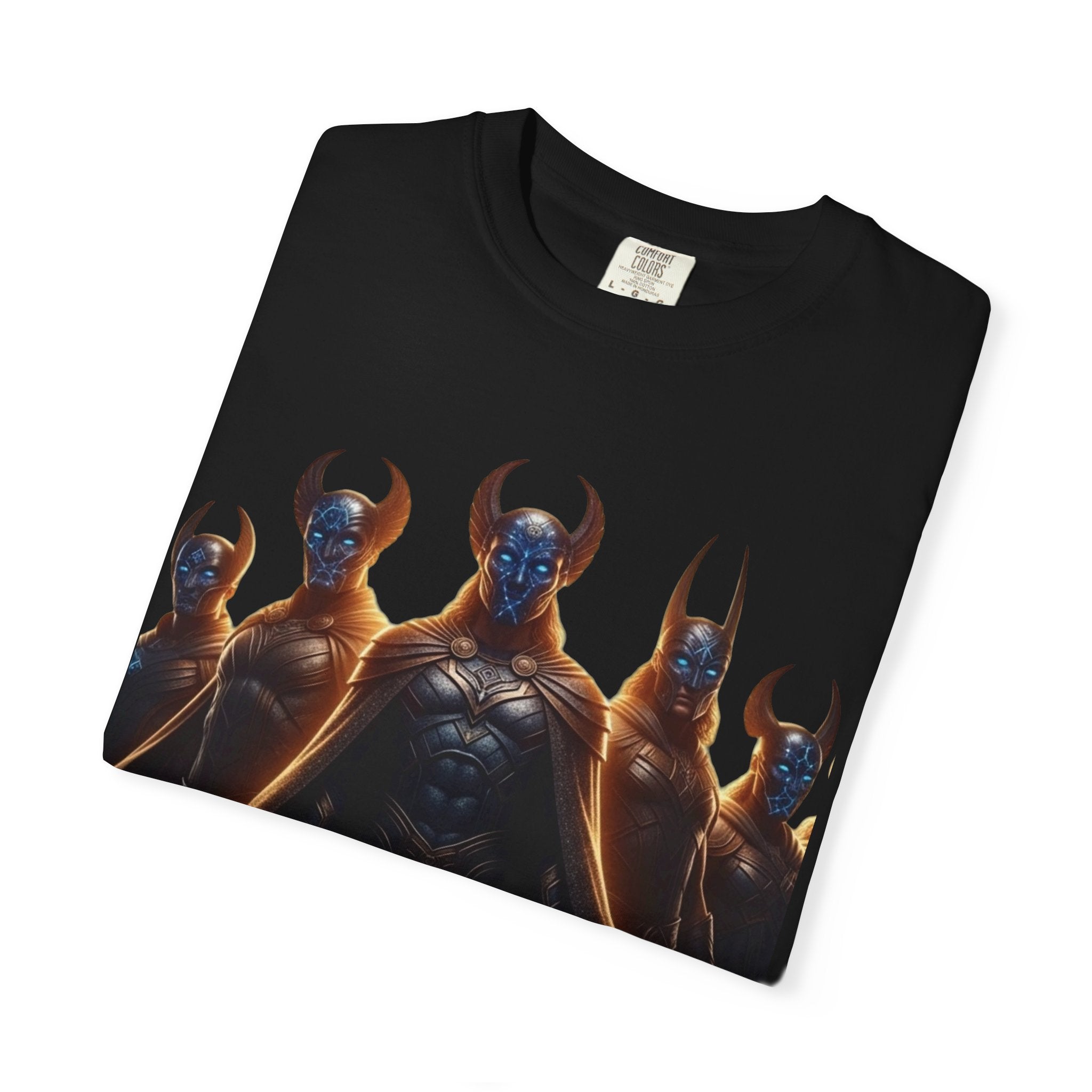 Power Runs Black PRB Dark Legion Graphic T-Shirt — Horned Warriors Fantasy Tee by Power Runs Black