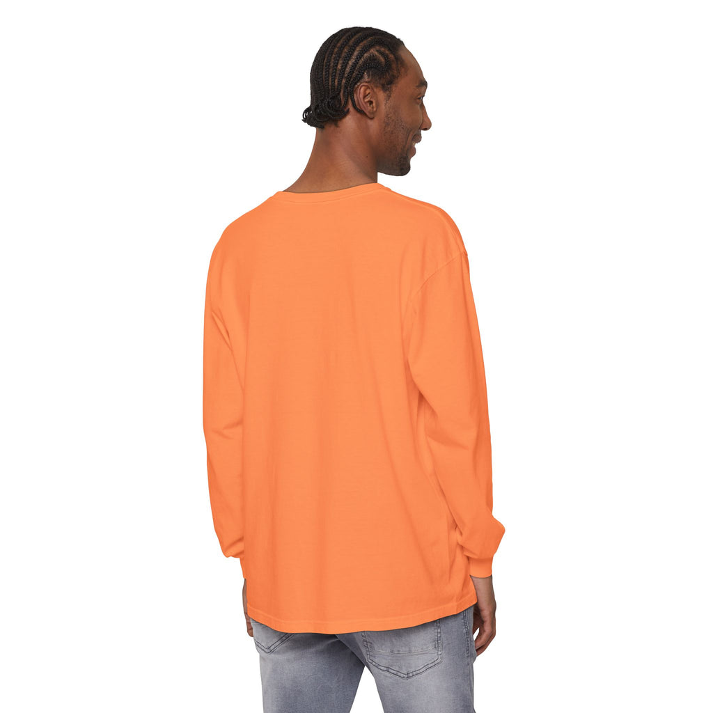 PRB Neon City Skyline Long Sleeve Shirt | Urban Nightscape Illustration by Power Runs Black