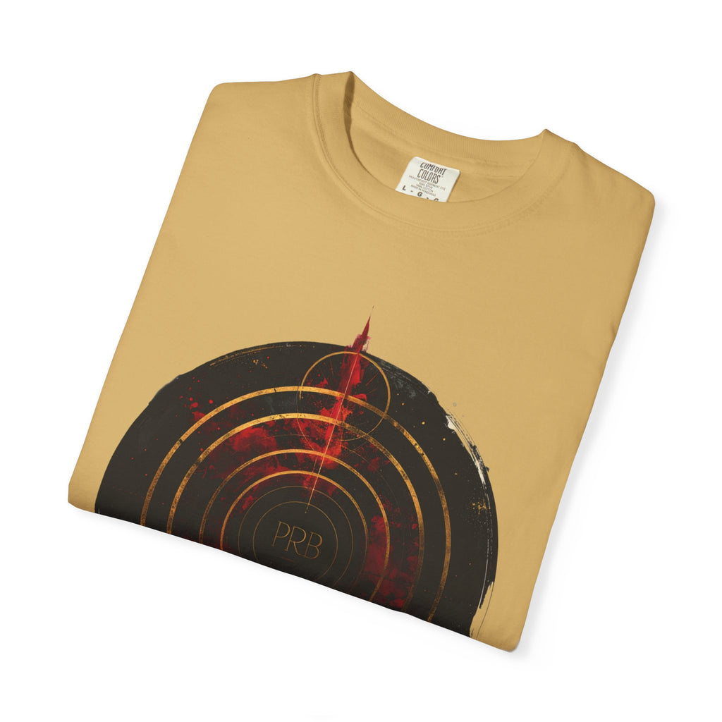 PRB Target Bullseye T-Shirt — Retro Circular Target Graphic Tee by Power Runs Black