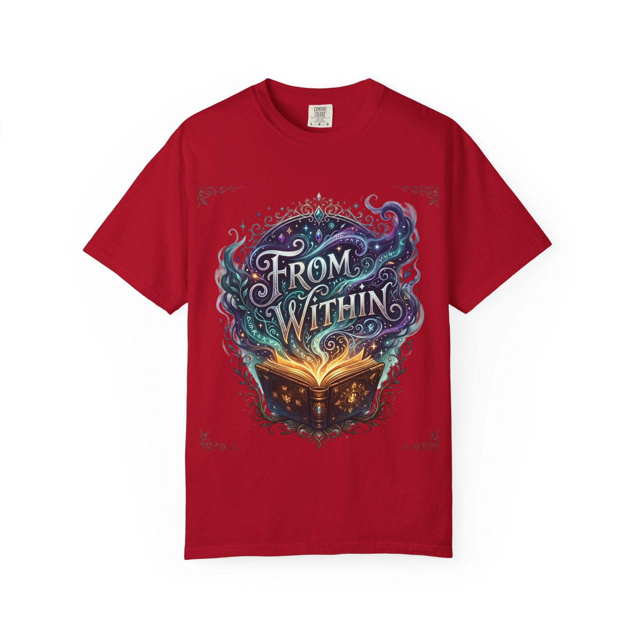 PRB From Within Magic Book T-Shirt — Fantasy Illustrated Graphic Tee by Power Runs Black