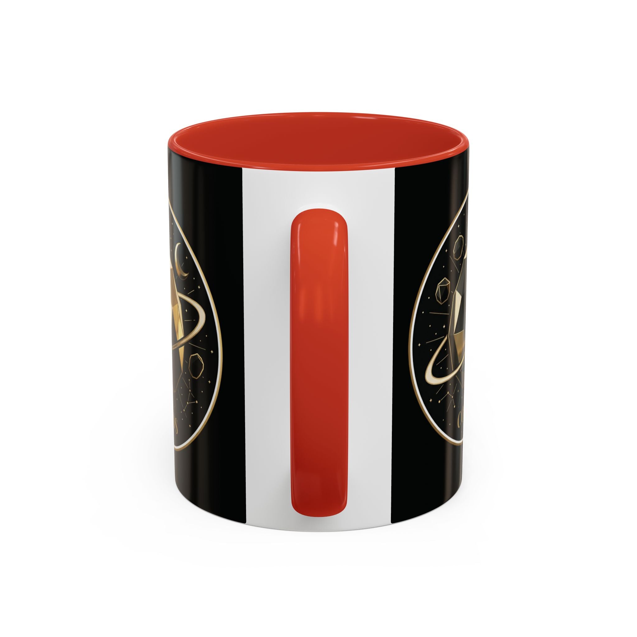 PRB Gold Cosmos Design Accent Coffee Mug | The Break, Planet Illustration by Printify