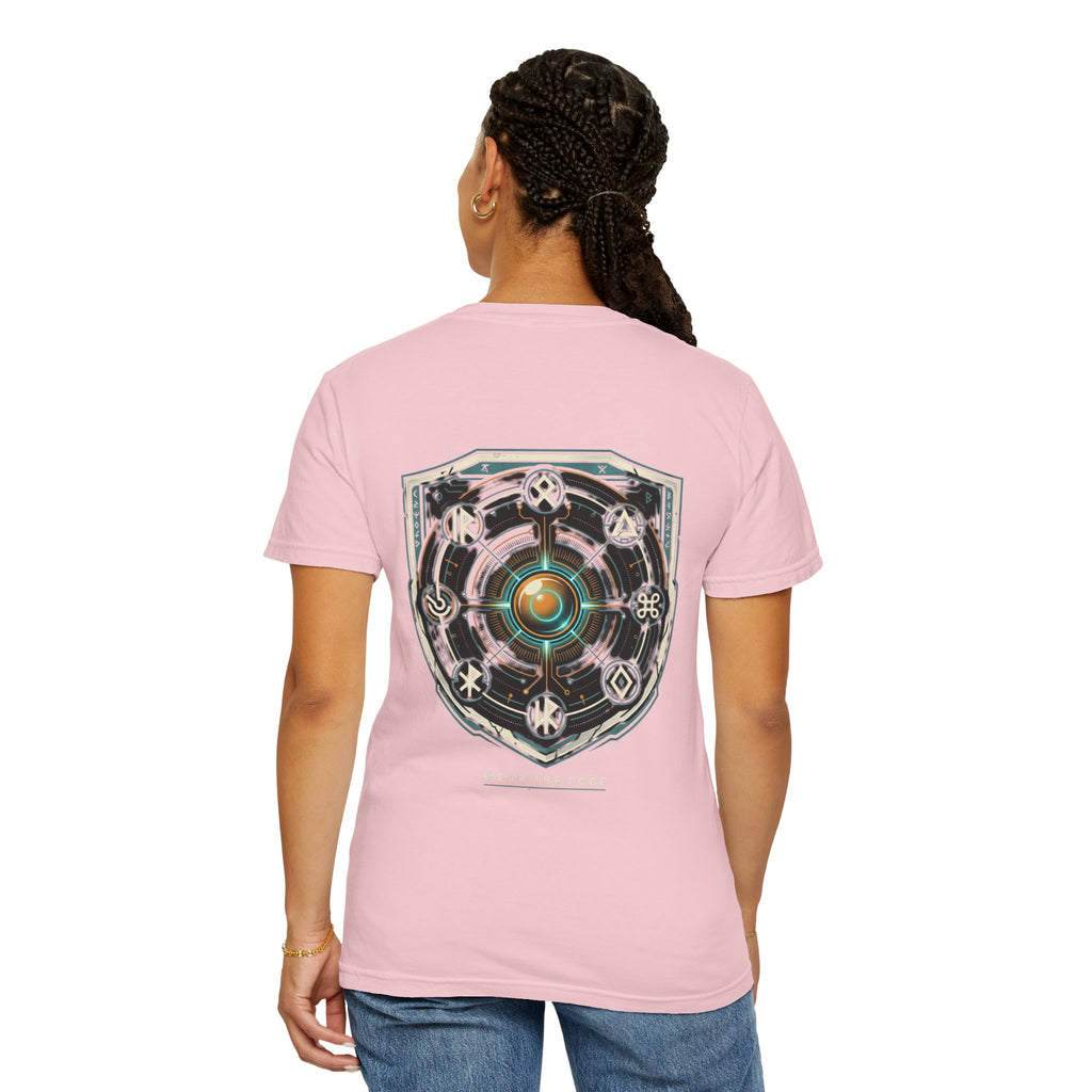 Power Runs Black PRB "Wear The Code" Mystic Shield T-Shirt — Geometric Sigil Graphic Tee by Printify