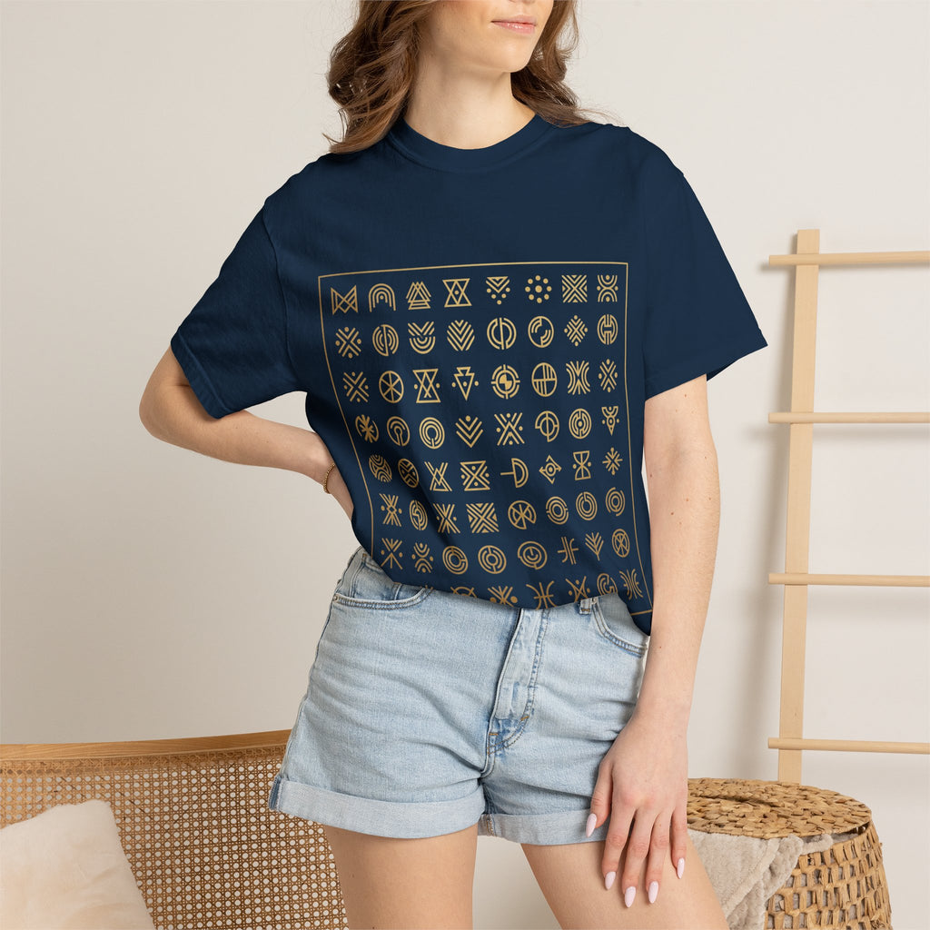 PRB Symbol Grid Graphic Tee — Garment-Dyed Heavyweight Cotton | Power Runs Black by Power Runs Black