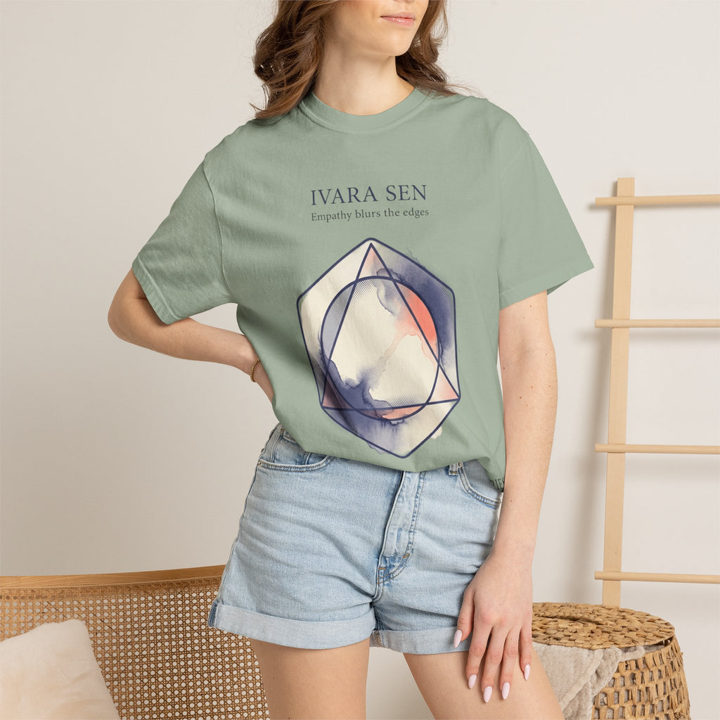 Power Runs Black PRB Abstract Geometric Tee — “Ivara Sen: Feeling Dissolves Boundaries” by Power Runs Black